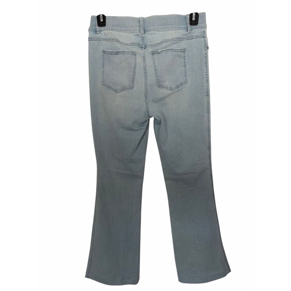 SPANX Pull On Stretch Flare Jeans in Retro Light Wash Size L - Picture 5 of 12